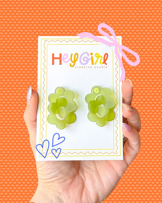 flower power links - in lime!