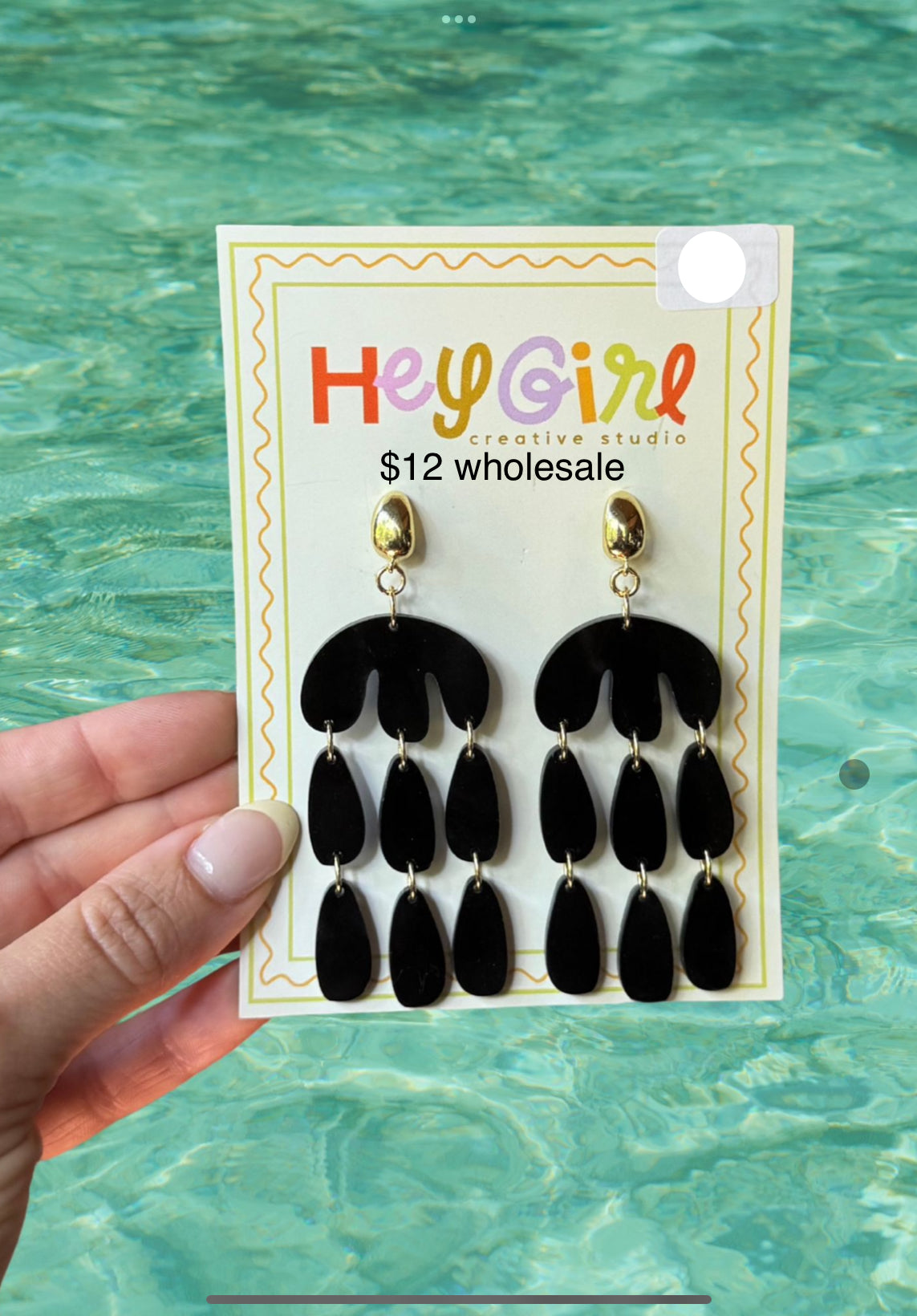 head in the clouds dangles (pearl white and black options!!)