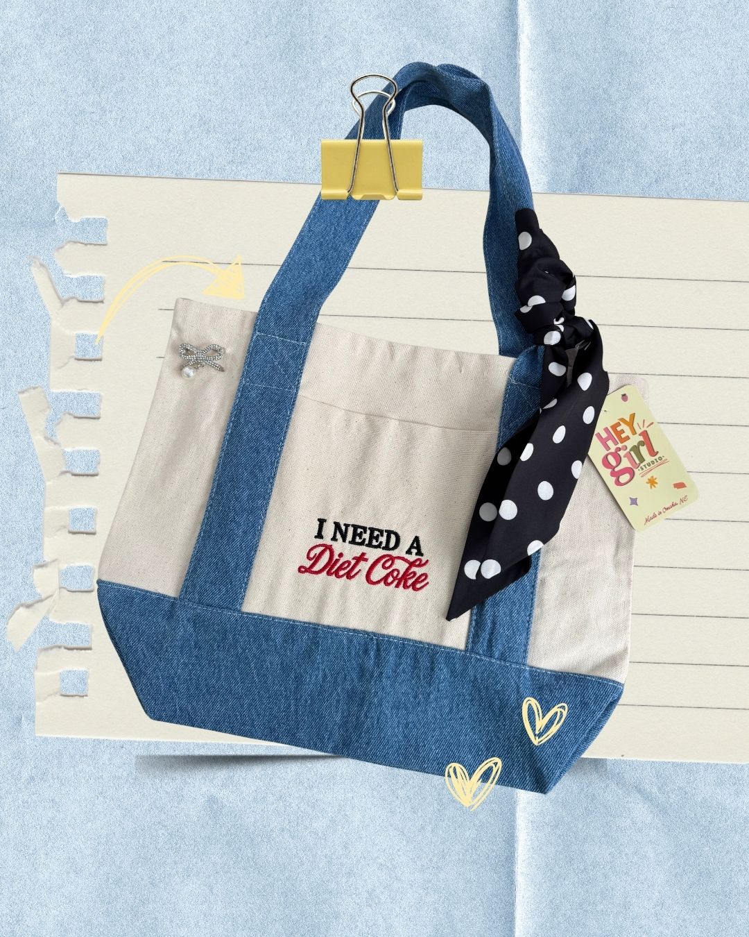 Diet Coke mini tote