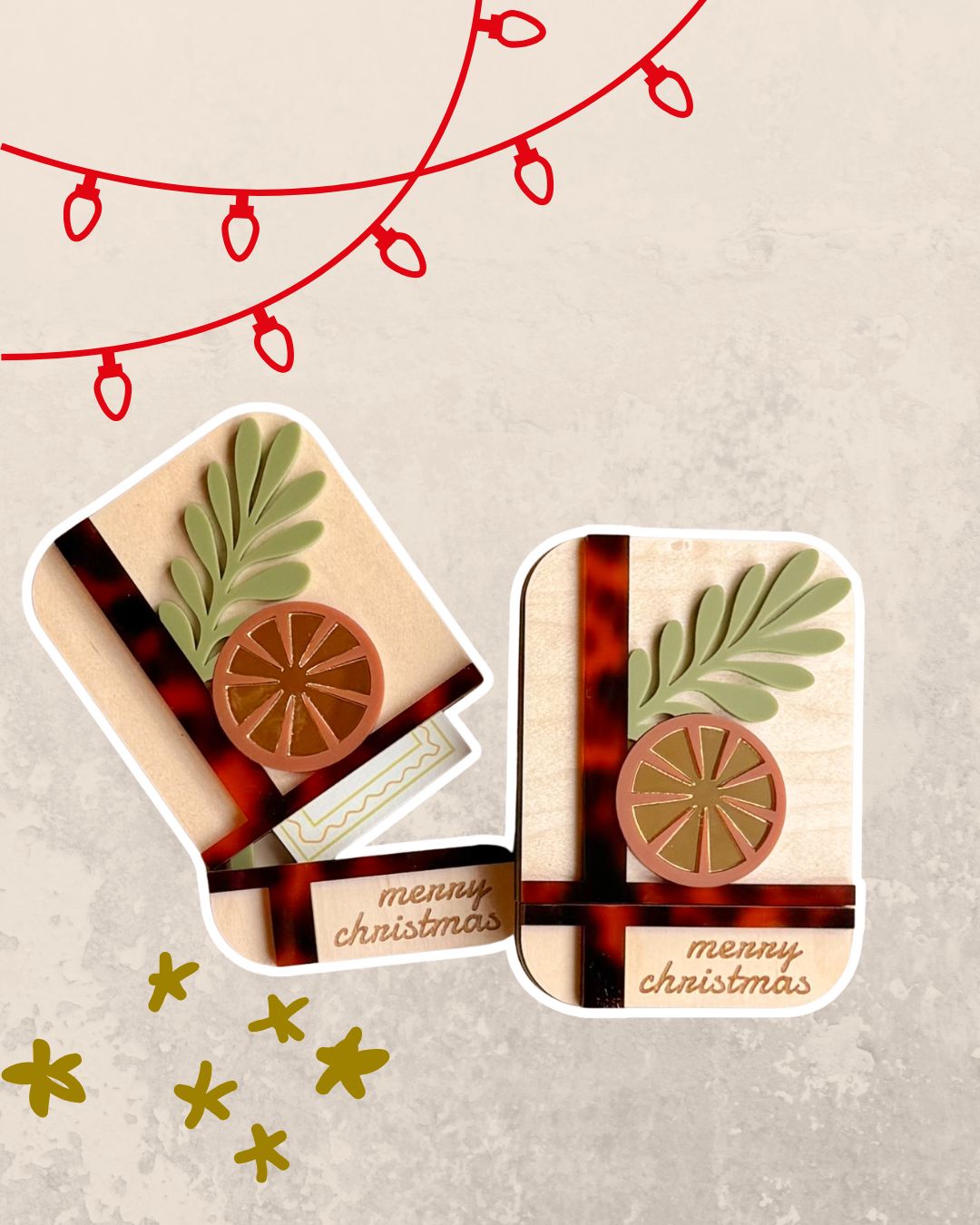 *Chic but festive gift card holder